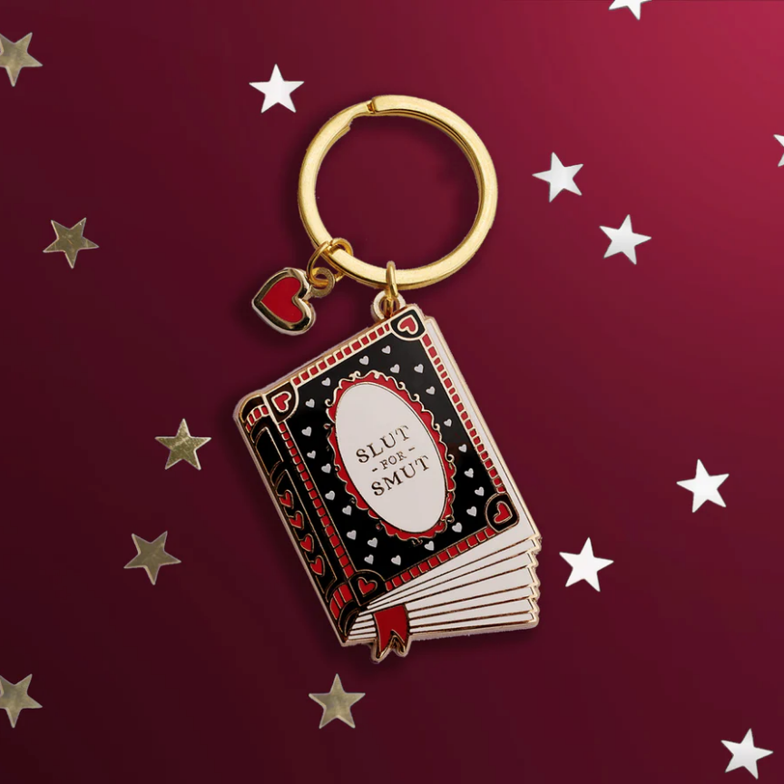 Sl*t for Smut Black Keyring - The Quirky Cup Collective