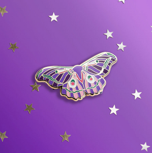 Moth to the Moon Pin - The Quirky Cup Collective