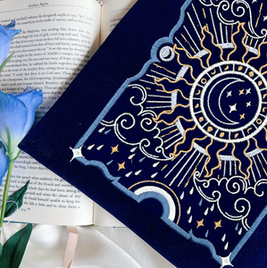 COMING SOON SkyBlue 'La Lune' Book Sleeve (2 Pocket, Large Sun) - The Quirky Cup Collective