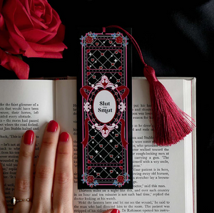 Slut for Smut Bookmark - Black 2.0 - The Quirky Cup Collective