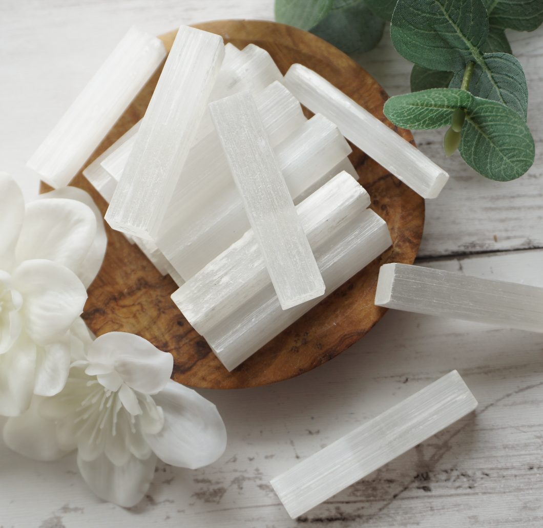 Small Satin Spar Charging Wand