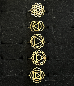Sample: Metal Chakra Ring Set