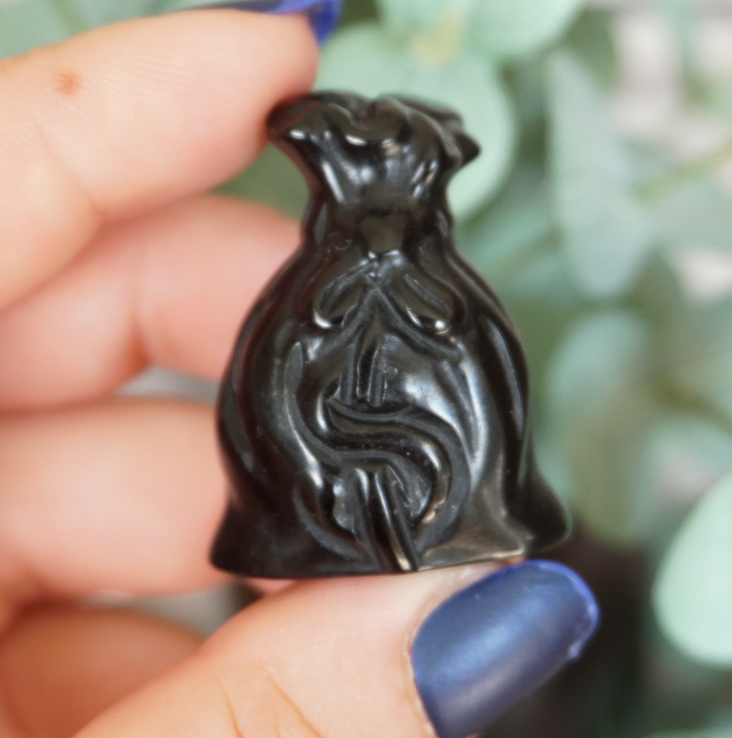 Small Obsidian Money Bag