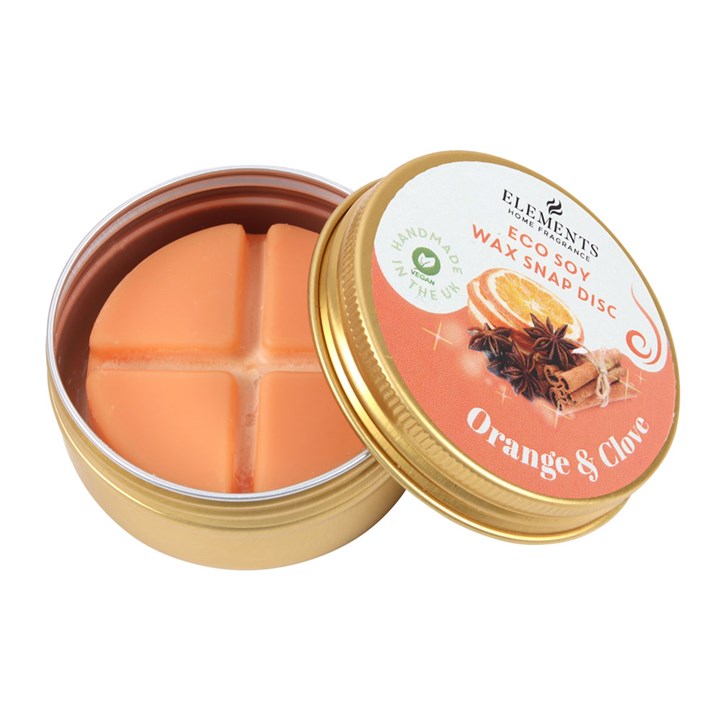 Soy Wax Melt Snap Disc: Orange & Clove