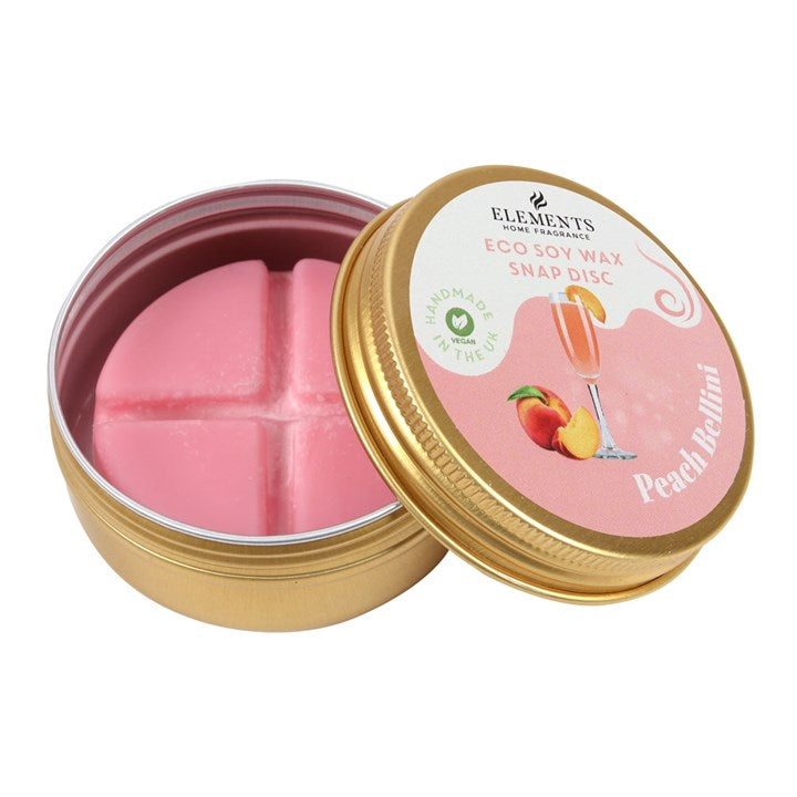 Soy Wax Melt Snap Disc: Peach Bellini