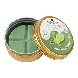 Soy Wax Melt Snap Disc: Lime Basil Mandarin