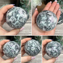 Load image into Gallery viewer, Statement: Kunzite on Matrix (with Pyrite) Sphere
