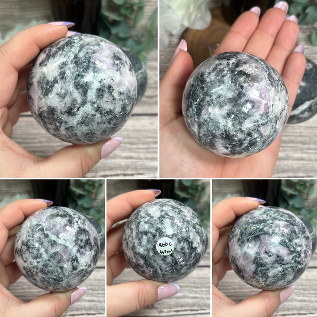 Statement: Kunzite on Matrix (with Pyrite) Sphere