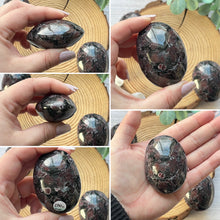 Load image into Gallery viewer, Arfvedsonite Garnet Palmstone
