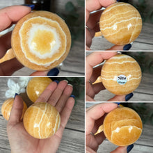 Load image into Gallery viewer, Orange Calcite Sphere
