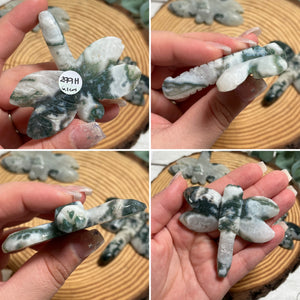Moss Agate Dragonfly