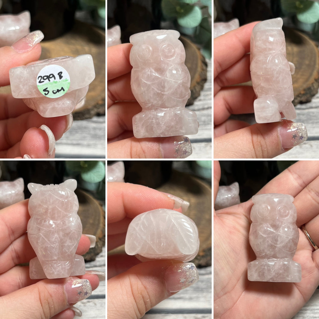 Rose Quartz Owl