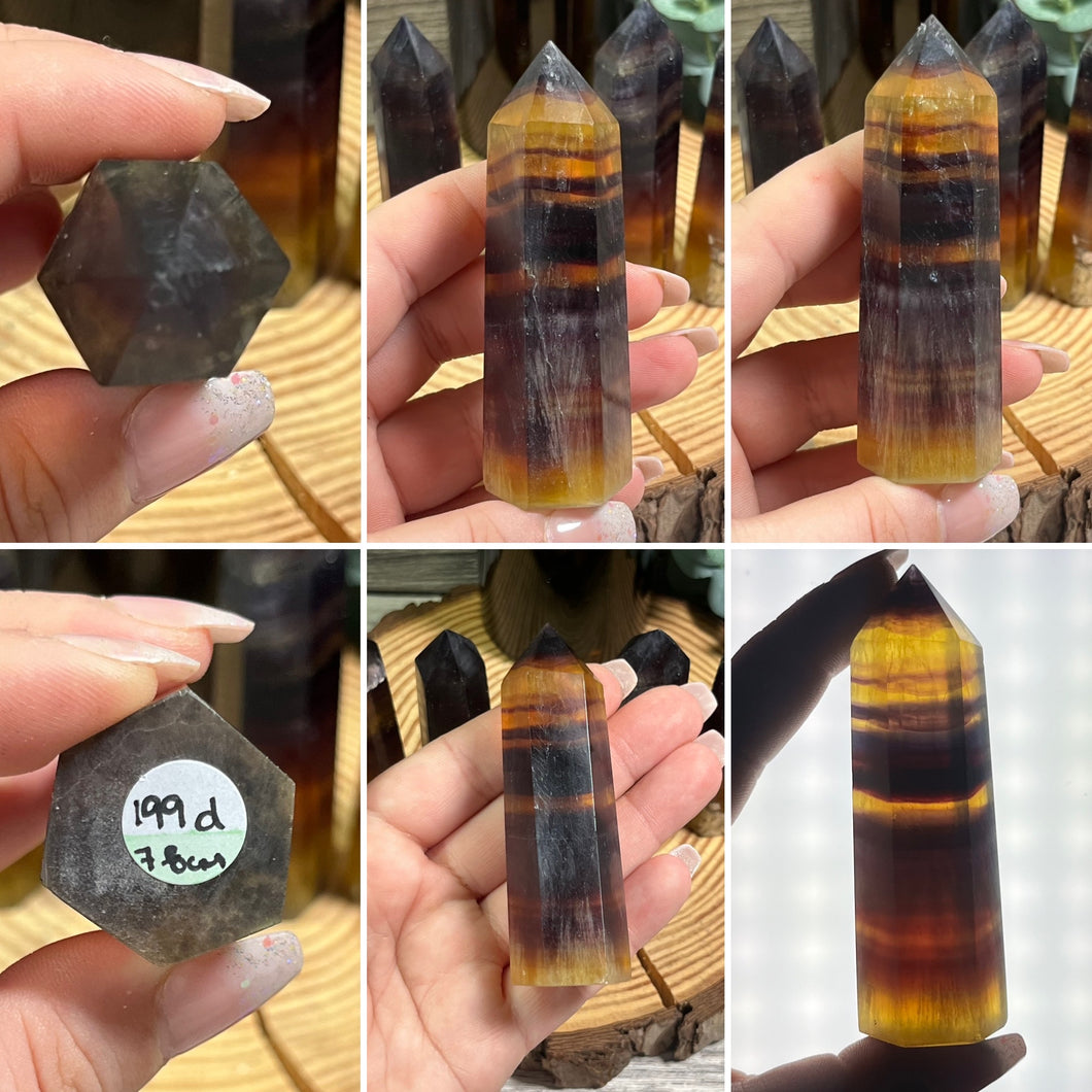 Yellow (rainbow) Fluorite Tower