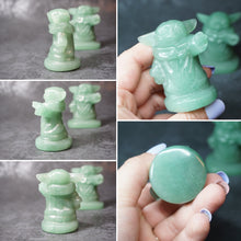 Load image into Gallery viewer, Handcarved Green Aventurine Baby Yoda
