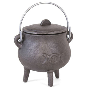 Triple Moon Goddess Iron Cauldron (7cm)