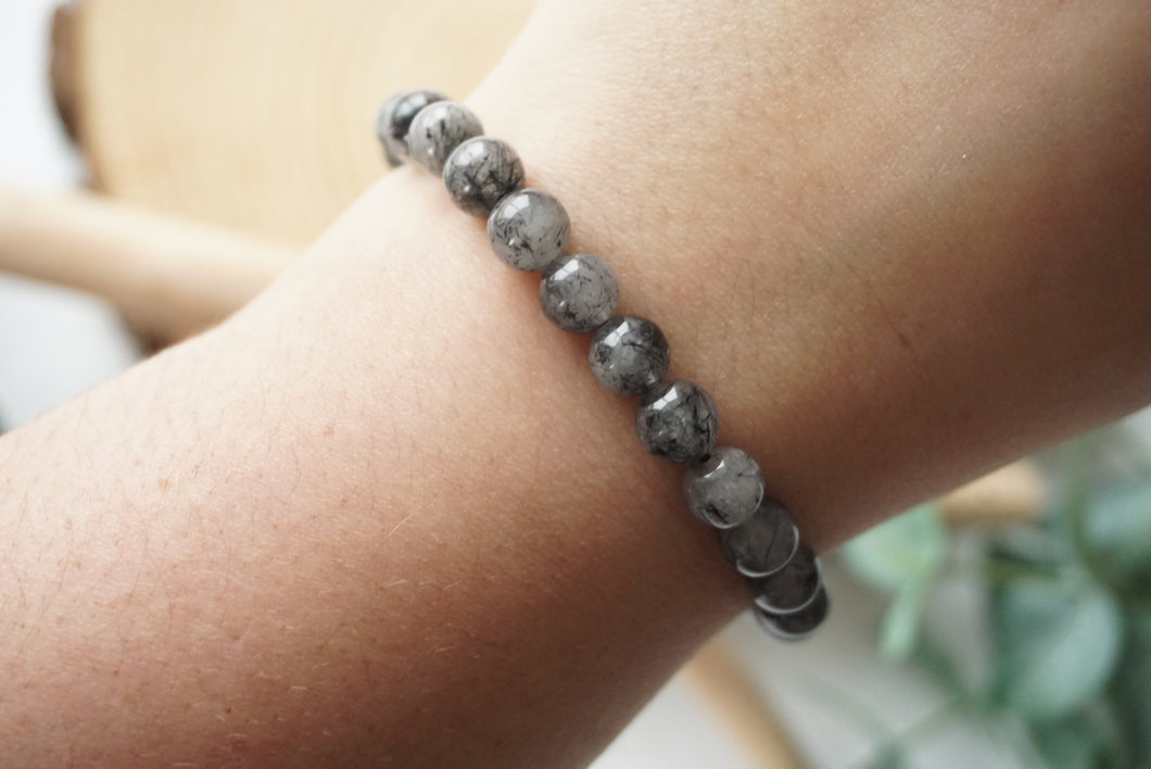 Tourmaline in Quartz Bracelet