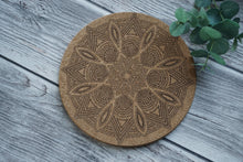 Load image into Gallery viewer, Cork Coaster Round Lotus Grid
