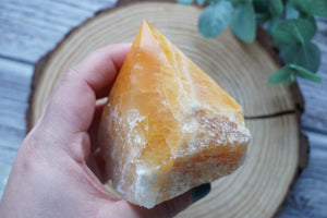 Semi-Polished Orange Calcite N