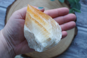 Semi-Polished Orange Calcite N