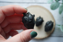Load image into Gallery viewer, Matte Black Obsidian Mini Anatomical Heart
