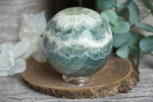 Snowflake Green Fluorite Sphere