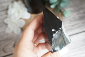 Semi-Polished Black Obsidian A