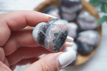 Load image into Gallery viewer, Amethyst Lace Agate Heart
