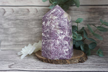 Load image into Gallery viewer, Misfit: Lepidolite with Pink Tourmaline Statement Tower A
