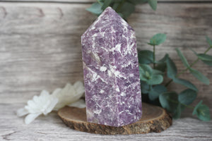 Misfit: Lepidolite with Pink Tourmaline Statement Tower A