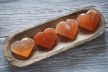 Load image into Gallery viewer, Orange Selenite XL Hearts
