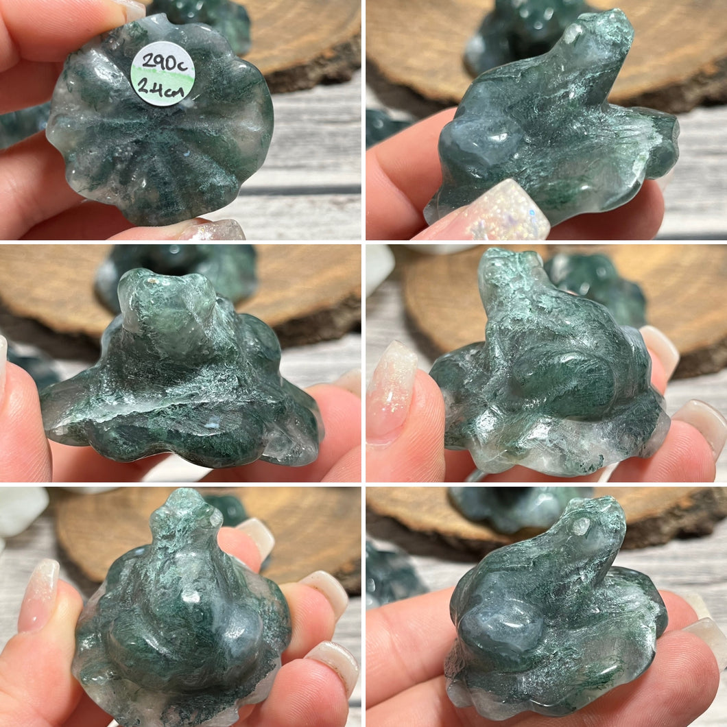 Moss Agate Frog