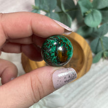 Load image into Gallery viewer, Small Azurite (with Malachite) Sphere
