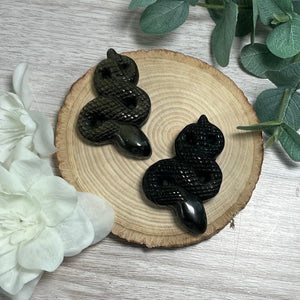 Small Golden Sheen Obsidian Snake