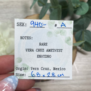 Enhydro Raw Specimen: Vera Cruz Amethyst A