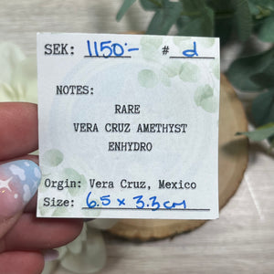 Enhydro Raw Specimen: Vera Cruz Amethyst D