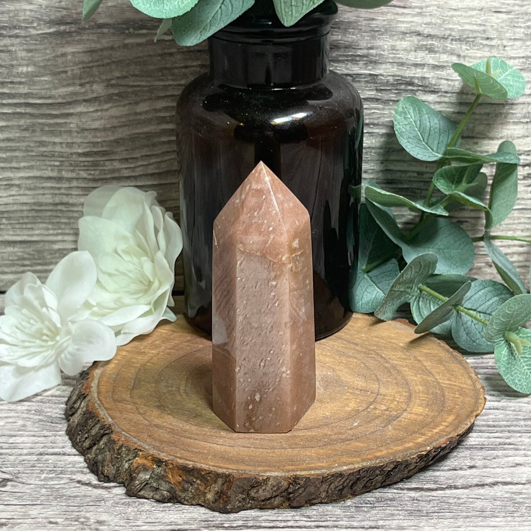 Peach Moonstone with sunstone Tower 