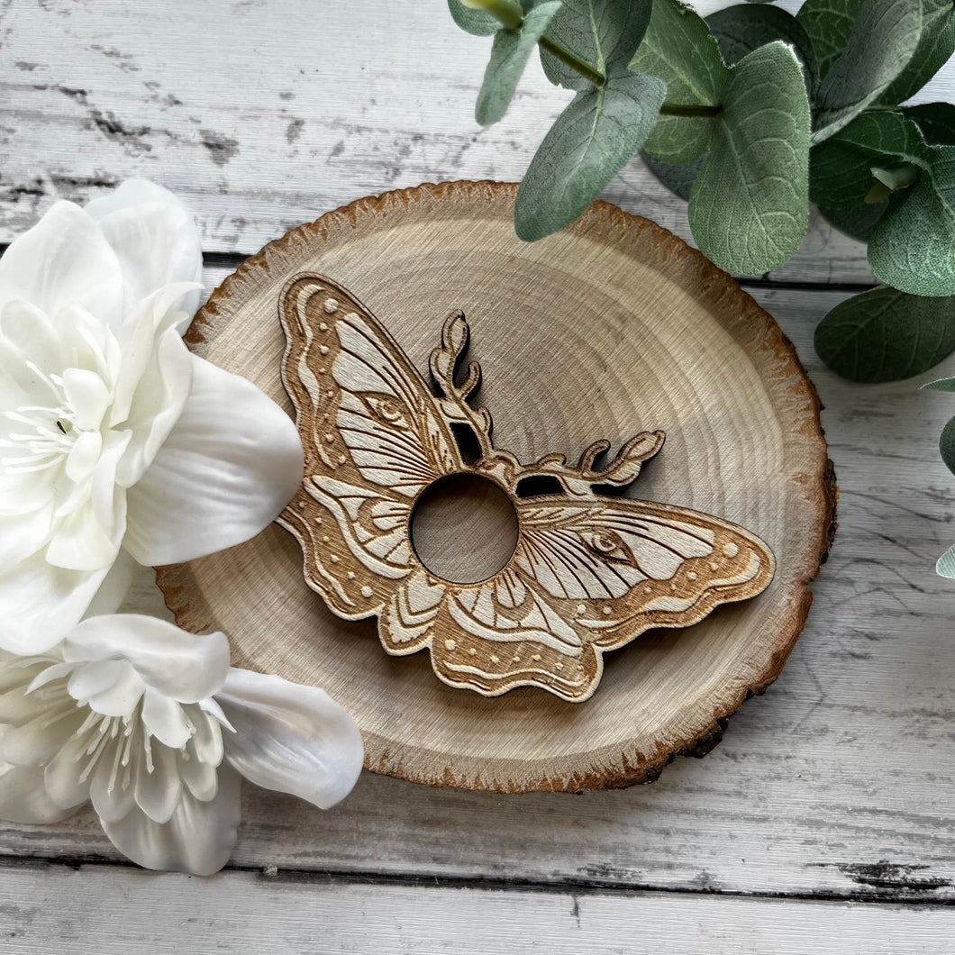 Etched butterfly Sphere Holder