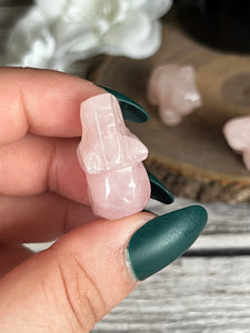 Mini Rose Quartz Elephant