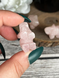Mini Rose Quartz Elephant