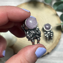 Load image into Gallery viewer, Kunzite Metal Astronaut Pendant
