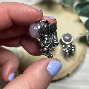 Kunzite Metal Astronaut Pendant