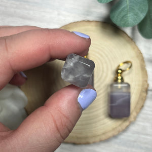 Pastel Fluorite Square Bottle Pendant