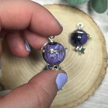 Load image into Gallery viewer, Charoite Planet Pendant
