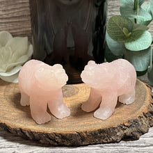 Load image into Gallery viewer, Handcarved Rose Quartz Bear
