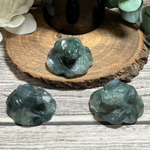 Moss Agate Frog