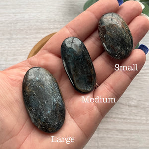 Small AA Blue Kyanite Palmstone