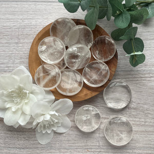 Clear Quartz Coin