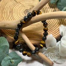 Load image into Gallery viewer, Tigers Eye-Hematite Compliments Bracelet
