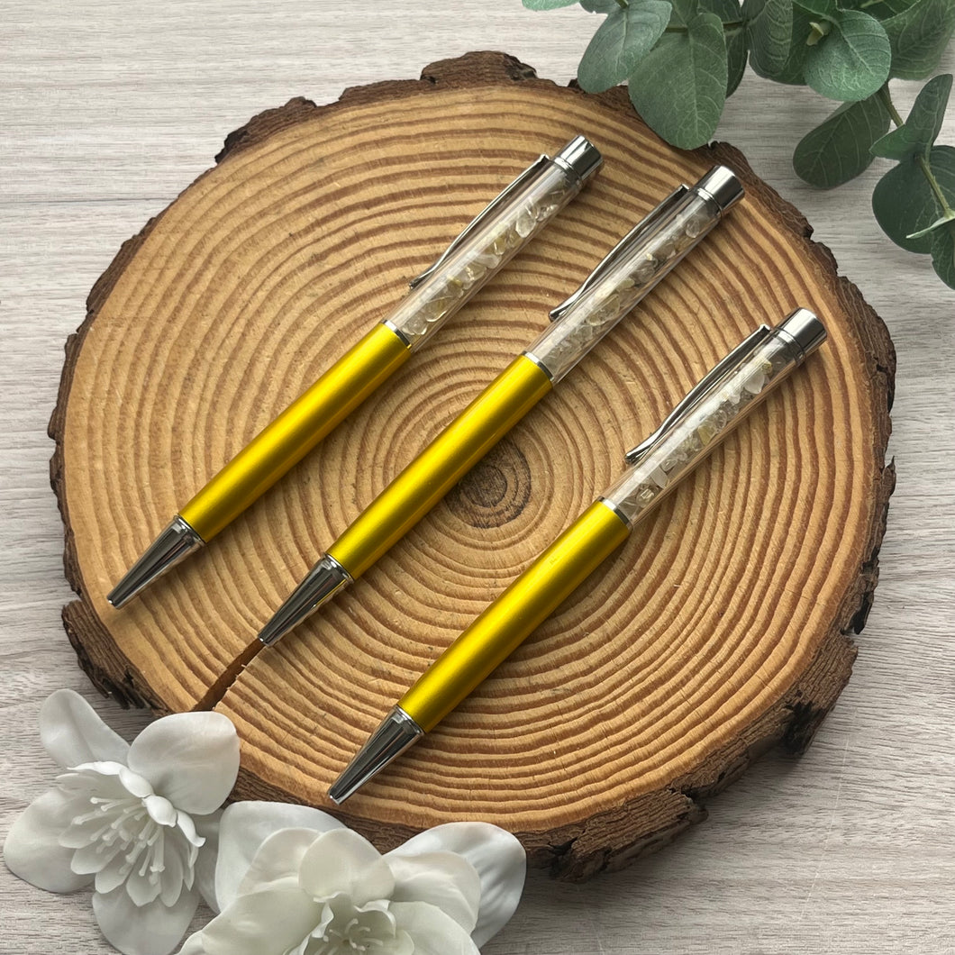 Golden Rutile Chips Pen