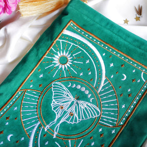 'Luna Moth' Book Sleeve v.1 - The Quirky Cup Collective